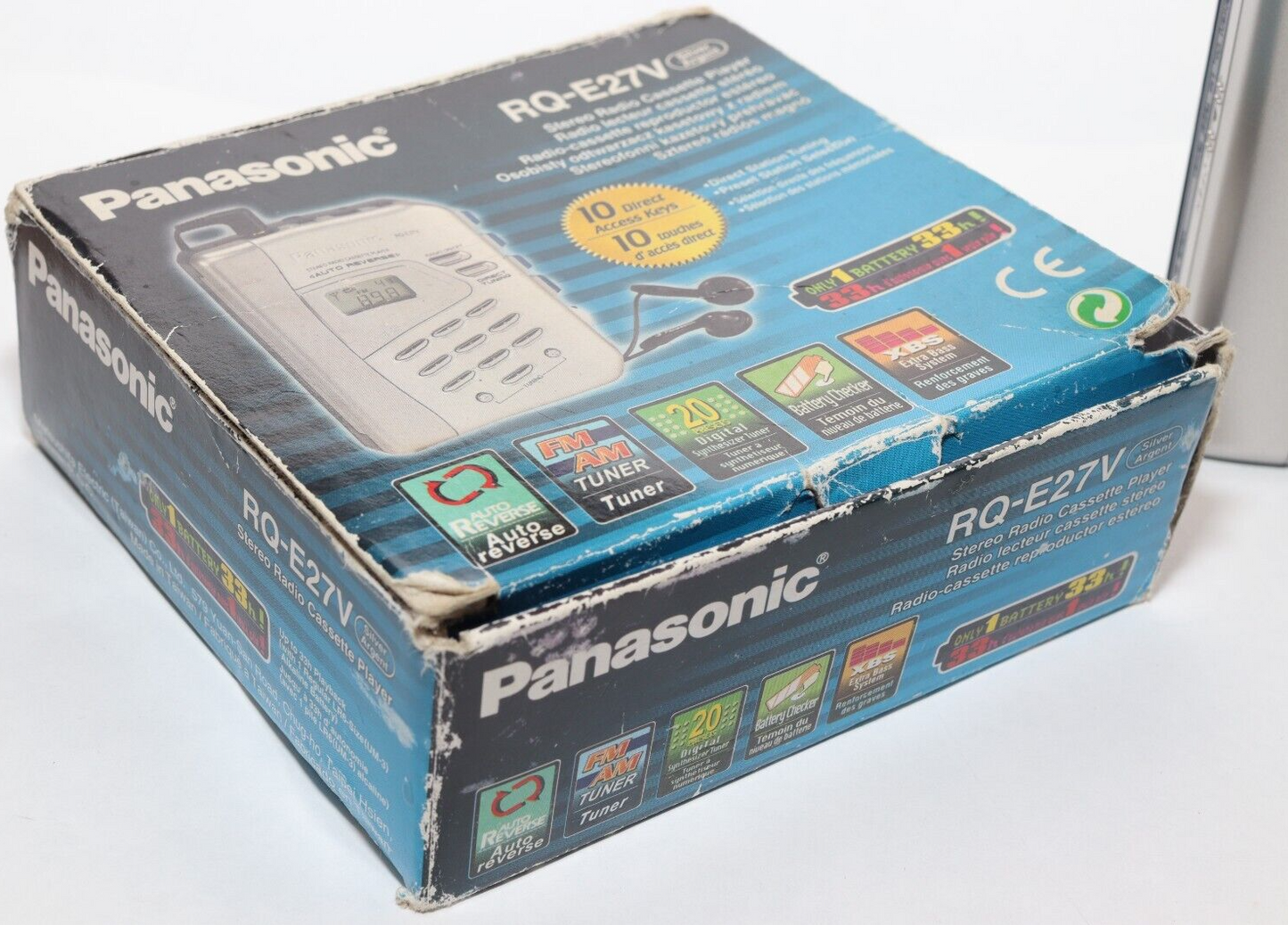 REFURBISHED - Panasonic Radio/Cassette Player RQ-E27V - In Original Box , Headphones and Documents. Serial Number: BD1JA008262 - (Fully Operational)