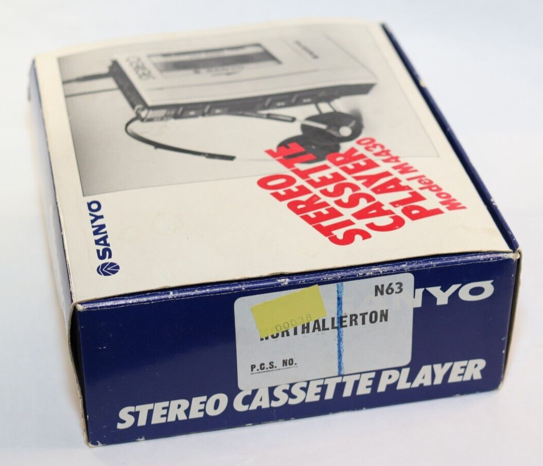 REFURBISHED - Sanyo Cassette Player M4430 - Serial Matched Boxed With Case ,Shoulder Strap and Instructions - (Fully Operational) Serial No: 14503554