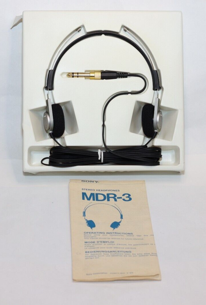 REFURBISHED - Sony MDR-3 - Boxed Headphones - Walkman Headphones  - (Fully Operational) with Amended Audio Jack