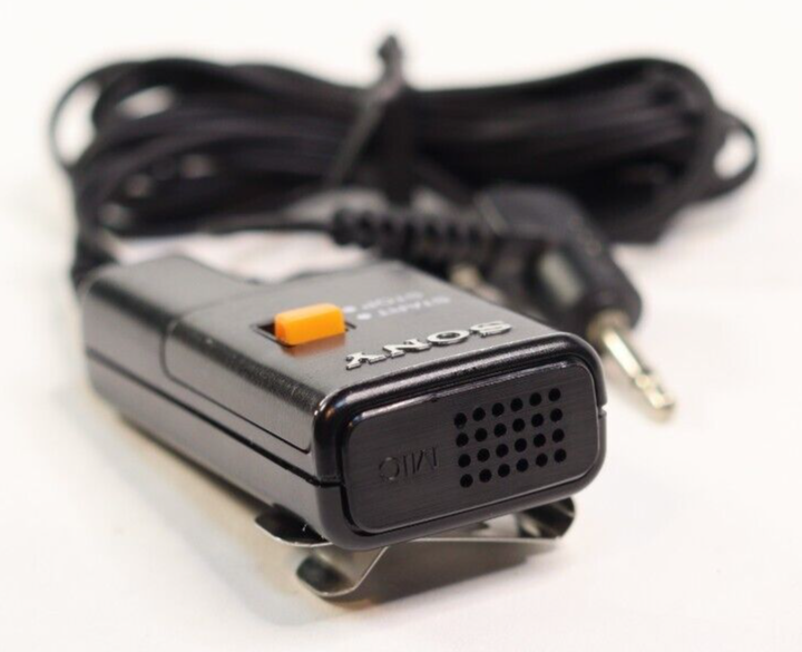 REFURBISHED - SONY Clip Mono  Mic 1-542-147 with plug 3.5mm and 2.5mm Remote - (Fully Operational)