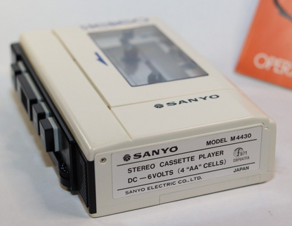 REFURBISHED - Sanyo Cassette Player M4430 - Serial Matched Boxed With Case ,Shoulder Strap and Instructions - (Fully Operational) Serial No: 14503554