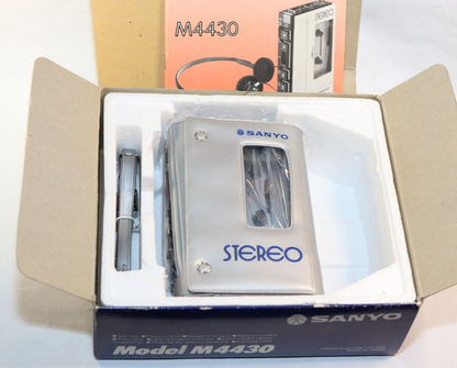 REFURBISHED - Sanyo Cassette Player M4430 - Serial Matched Boxed With Case ,Shoulder Strap and Instructions - (Fully Operational) Serial No: 14503554