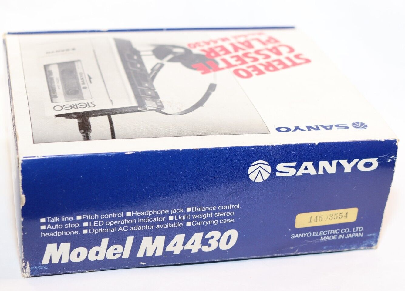 REFURBISHED - Sanyo Cassette Player M4430 - Serial Matched Boxed With Case ,Shoulder Strap and Instructions - (Fully Operational) Serial No: 14503554