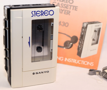 REFURBISHED - Sanyo Cassette Player M4430 - Serial Matched Boxed With Case ,Shoulder Strap and Instructions - (Fully Operational) Serial No: 14503554
