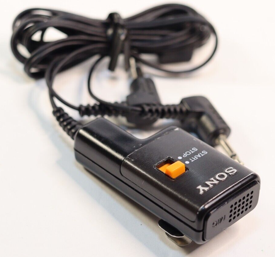 REFURBISHED - SONY Clip Mono  Mic 1-542-147 with plug 3.5mm and 2.5mm Remote - (Fully Operational)