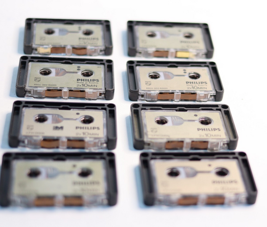 8x Philips LFH 0006 Micro Audio Cassettes - 2x10 Minutes